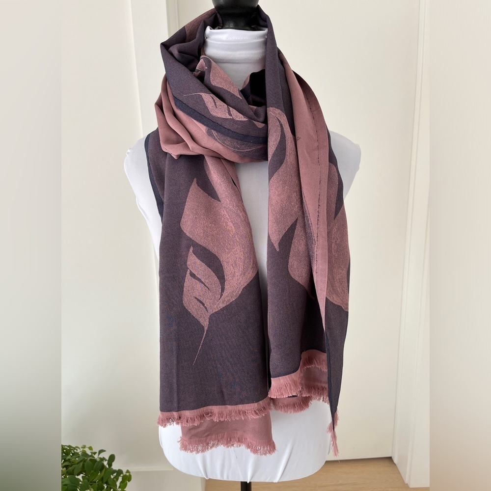 ORALLAR Oversize Shawl Wrap Scarf Pashmina Silk Blend Travel Event Made Turkey